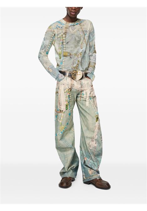 jeans loose fit 2006 uomo bianco e verde ACNE STUDIOS | BK0702AET